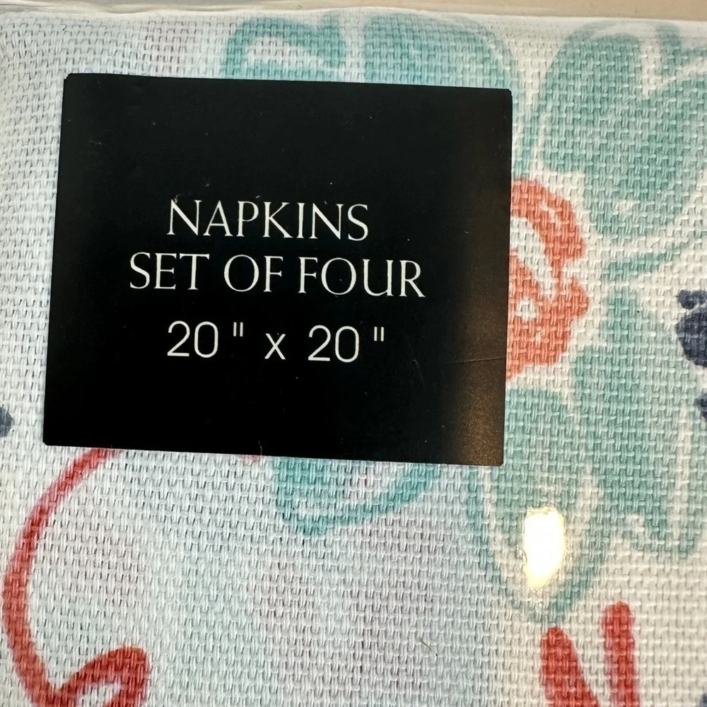 NWT‎ Cynthia Rowley Set 4 Cotton Napkins